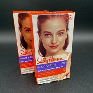 Sally Hansen Hair Remover Wax‎ Strip Kit For Face - 2 Boxes